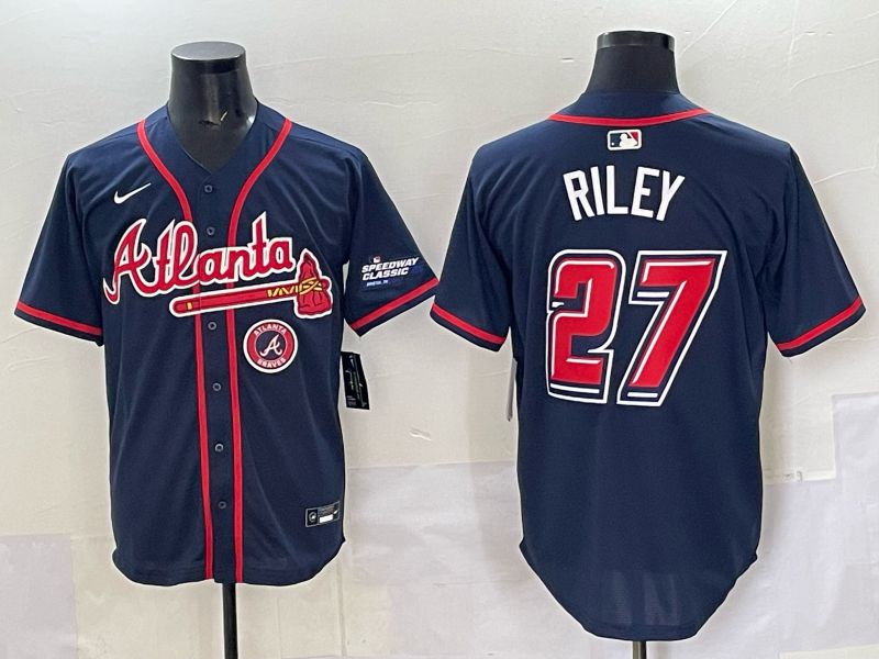Men Atlanta Braves 27 Riley Drak Blue Nike 2025 MLB Jersey style 09